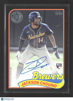 2024 Topps Series 2 - 1989 Topps Auto Jackson Chourio #89BA-JC Black /199