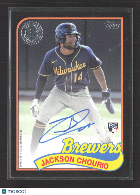 2024 Topps Series 2 - 1989 Topps Auto Jackson Chourio #89BA-JC Black /199