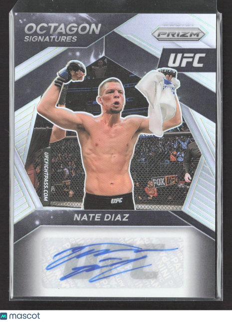 2022 Panini Prizm UFC Nate Diaz Octagon Signatures Silver Auto #OS-NDZ