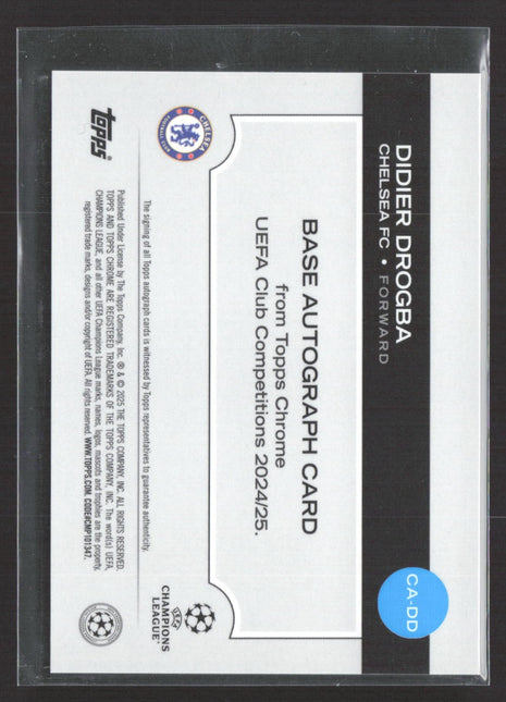 2024-25 Topps Chrome Auto Didier Drogba #CA-DD Gold Wave Refractor /50