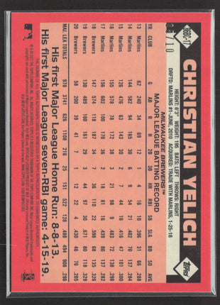 2021 Topps Silver Pack 1986 Chrome Christian Yelich #86BC-17 Auto /10