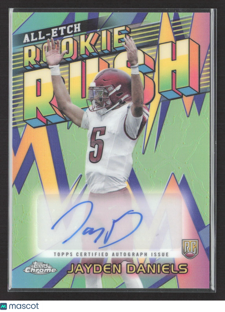 2024 Topps Chrome All Etch Rookie Rush Jayden Daniels Auto #RRA-JD