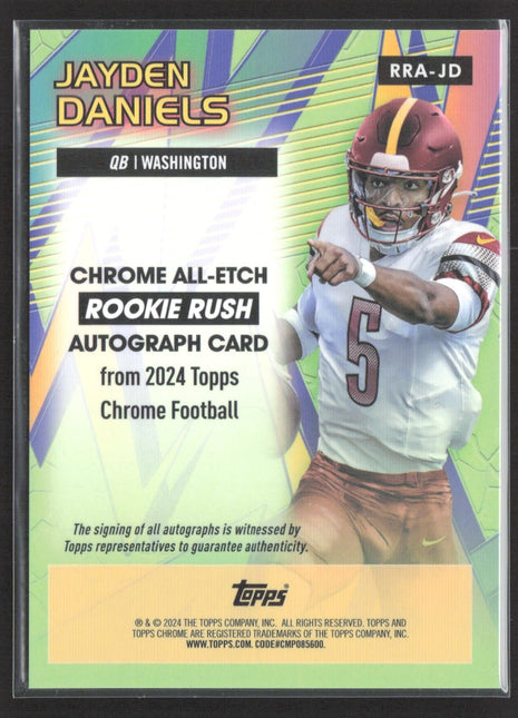 2024 Topps Chrome All Etch Rookie Rush Jayden Daniels Auto #RRA-JD