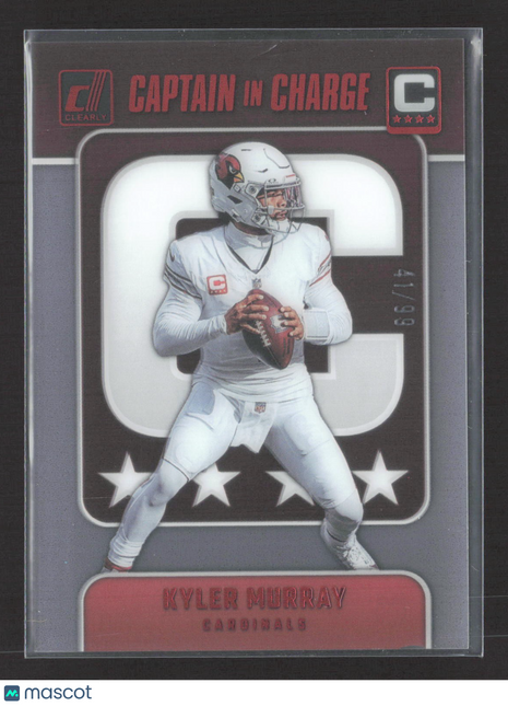 2024 Panini Donruss Clearly Captain in Charge Kyler Murray #1 /99 Red