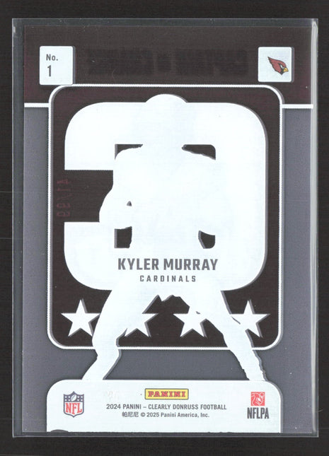 2024 Panini Donruss Clearly Captain in Charge Kyler Murray #1 /99 Red