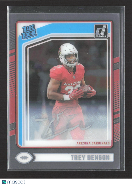 2024 Panini Clearly Donruss - Rated Rookie Trey Benson #74 Auto