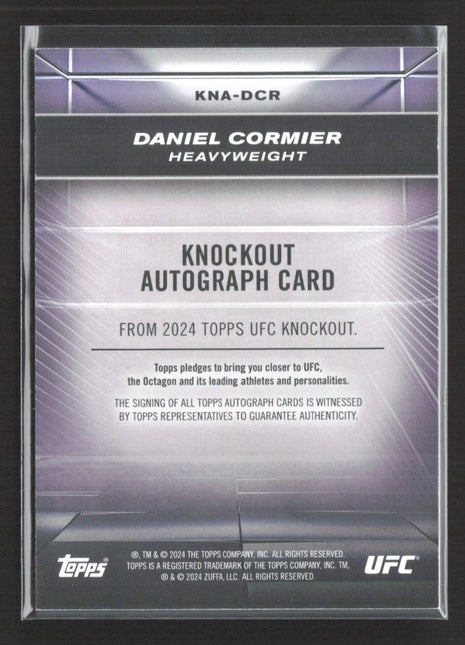 2024 Topps UFC Knockout Daniel Cormier Auto #KNA-DCR