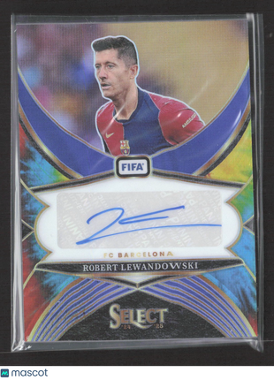 2024-25 Panini Select Fifa Robert Lewandowski #SS-RL Tie-Dye Prizm /25 Auto