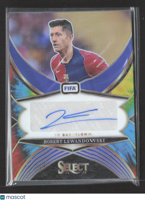 2024-25 Panini Select Fifa Robert Lewandowski #SS-RL Tie-Dye Prizm /25 Auto