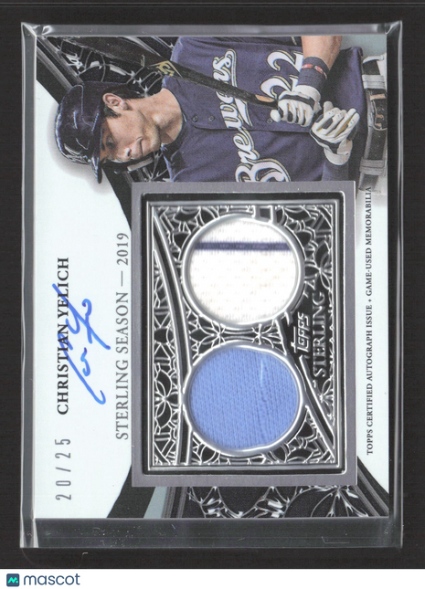 2023 Topps terling Seasons Auto Relics Christian Yelich #SSAR-CYE /25