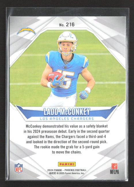 2024 Panini Phoenix - Rookies Ladd McConkey #216 (RC) Silver