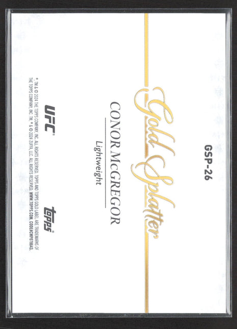 2024 Topps UFC knockout Conor McGregor Gold Splatter #GSP-26