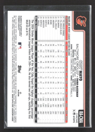 2025 Topps Chrome Rookie Auto Coby Mayo #RA-CMA Blue Logofractor /150