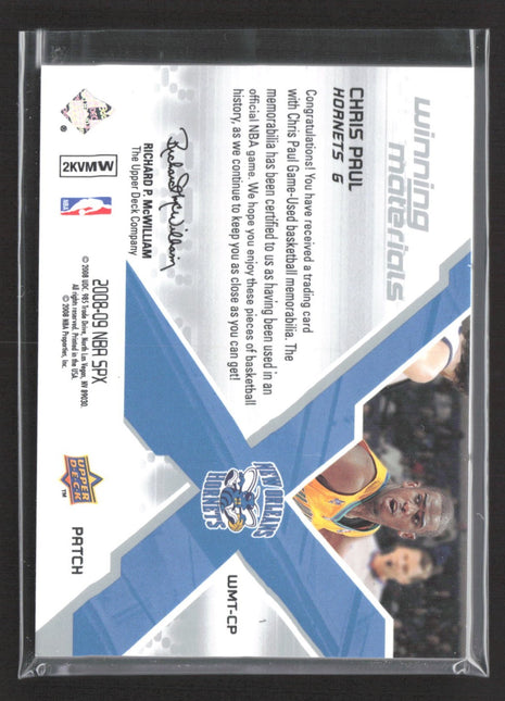 2008-09 SPx - Winning Materials Chris Paul #WMJ-CP Patch /25