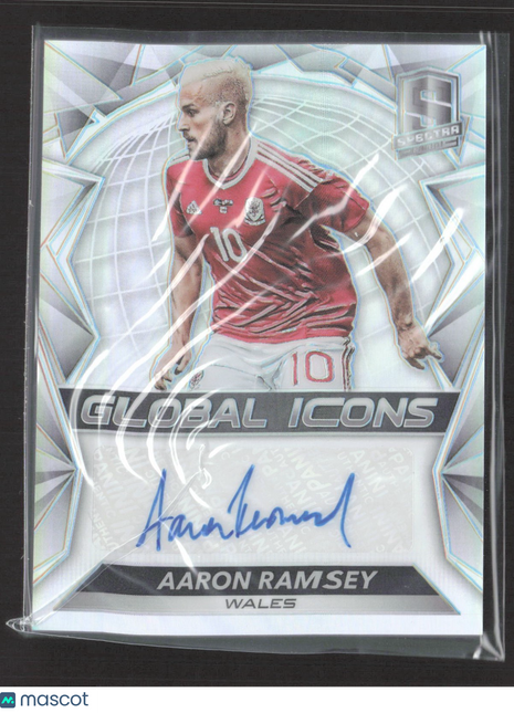 2016-17 Panini Spectra global Icons Aaron ramsey Auto Silver /199 #GI-AR