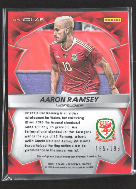 2016-17 Panini Spectra global Icons Aaron ramsey Auto Silver /199 #GI-AR