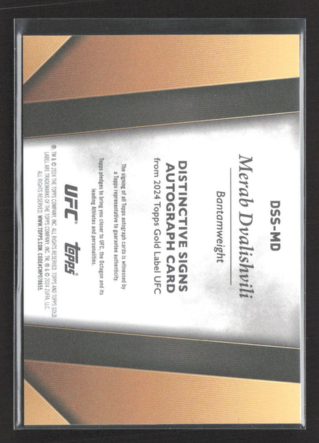 2024 Topps UFC Gold Label Merab Dvalishvili Distinctive Auto /99 #DSS-MD