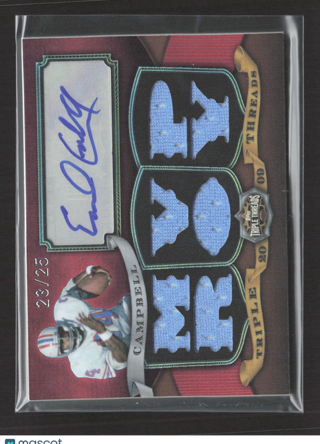 2009 Topps Triple Threads Auto Relics Earl Campbell #TTRA-57 /25 MVP ROY