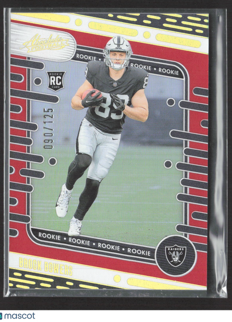 2024 Panini Absolute - Rookies Brock Bowers #113 Red Spectrum /125 (RC)
