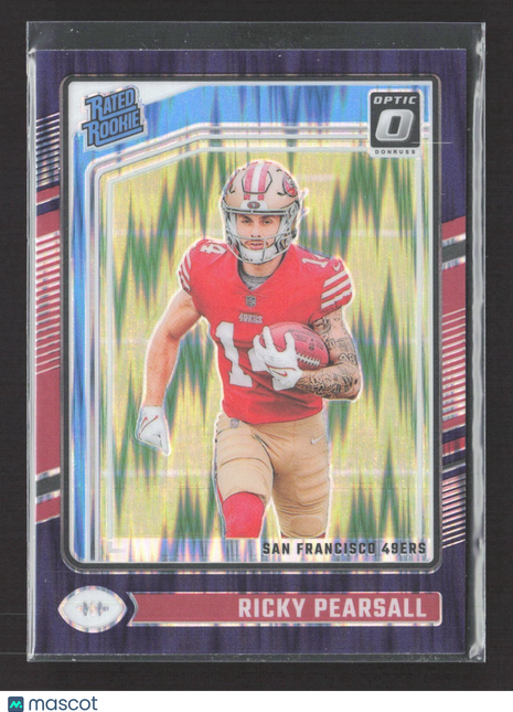 2024 Panini Donruss Optic Rated Rookie Ricky Pearsall #284 Purple Shock Prizm RC