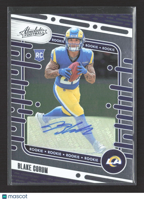 2024 Panini Absolute - Rookies Blake Corum #168 Signatures Rc Auto