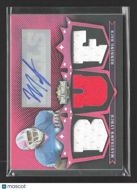 2007 Topps Triple Threads - Marshawn Lynch #TRA-46 /18 Rc Patch Auto