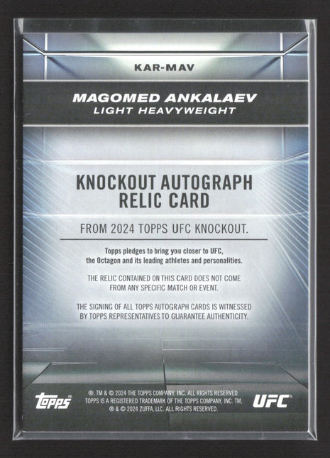 2024 Topps UFC Knockout Magomed Ankalaev relic Auto /199 #KAR-MAV