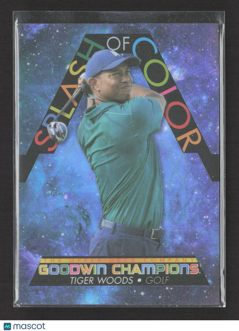 2022 UD Goodwin Champions Splash of Color Tiger Woods #SCP20 /199