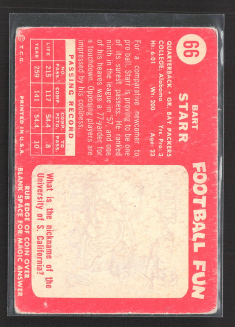 1958 Topps - Bart Starr #66