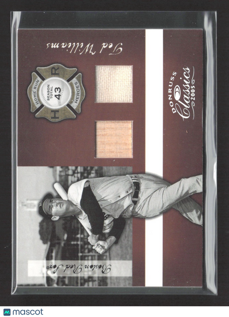2005 Donruss Classics Ted Williams Home Run Heroes Bat Jersey /43 #HR-3