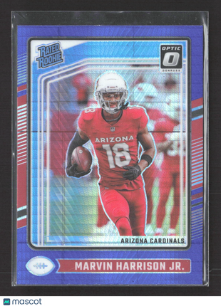 2024 Panini Optic Marvin Harrison Jr Rated Rookie Blue Hyper #276