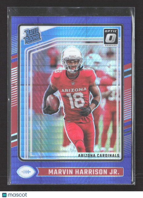 2024 Panini Optic Marvin Harrison Jr Rated Rookie Blue Hyper #276