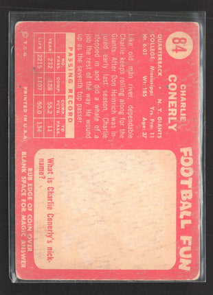 1958 Topps - Charlie Conerly #84