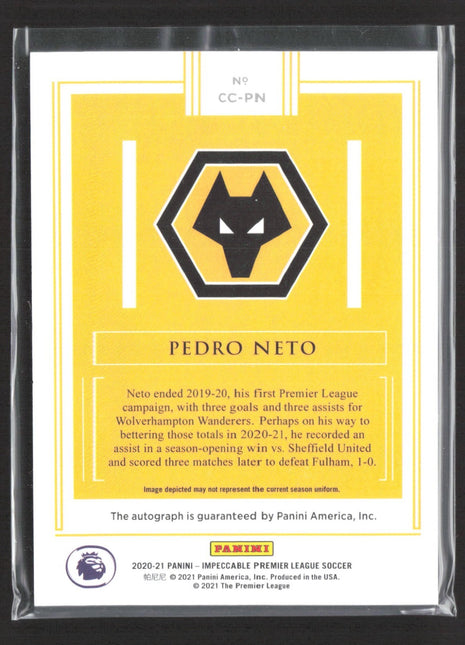 2020-21 Panini Impeccable Canvas Creations Pedro Neto Auto /25 #CC-PN