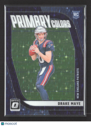 2024 Panini Optic Primary Colors Drake Maye #3 Purple Stars /25 Rc