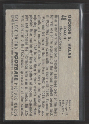 1952 Bowman Large George Halas #48 Rc