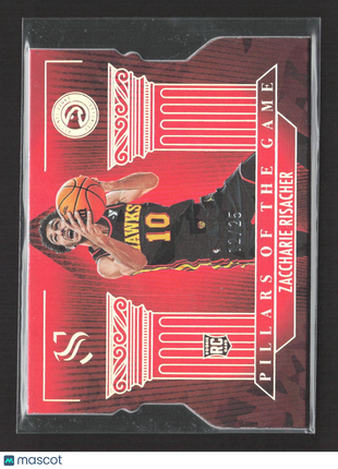 2024-25 Panini Silhouette Zaccharie Risacher Pillars of the Game Rc /25 #9