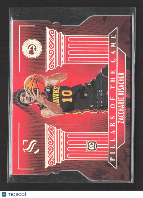 2024-25 Panini Silhouette Zaccharie Risacher Pillars of the Game Rc /25 #9