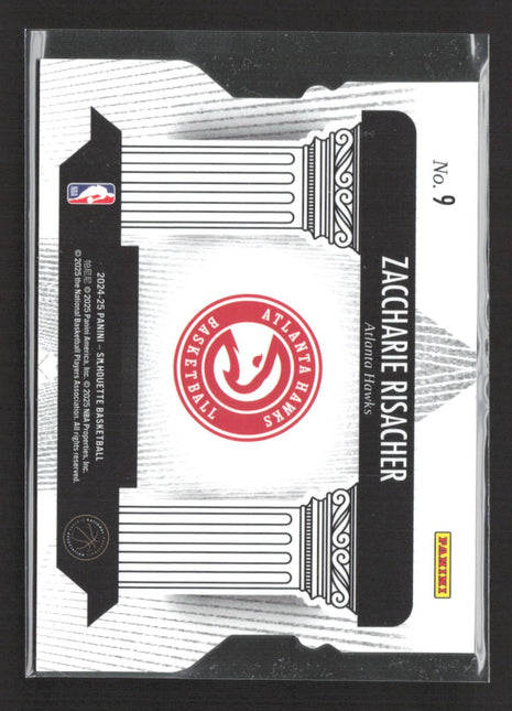 2024-25 Panini Silhouette Zaccharie Risacher Pillars of the Game Rc /25 #9