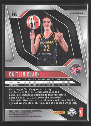 2024 Panini Prizm WNBA - Caitlin Clark #145 Ice Prizm (RC)