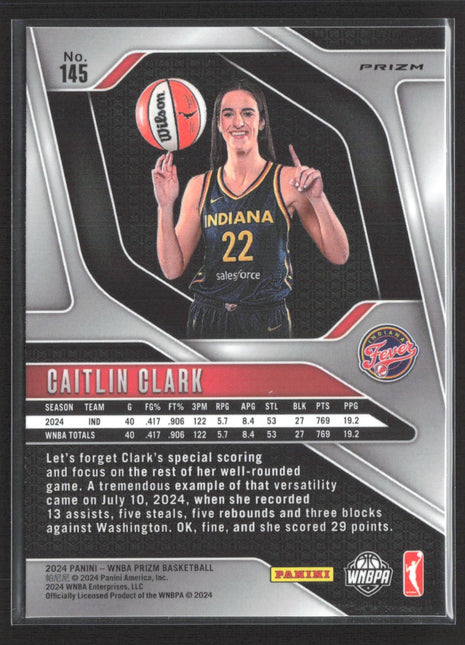 2024 Panini Prizm WNBA - Caitlin Clark #145 Ice Prizm (RC)