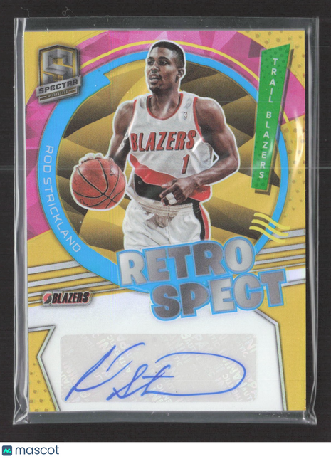 2021-22 Panini Spectra Retrospect Auto Rod Strickland #RSA-ROD Gold Prizm /10