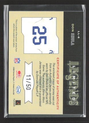 2003 Leaf Limited Legends Don Shula Jersey Auto /50 #LL-6