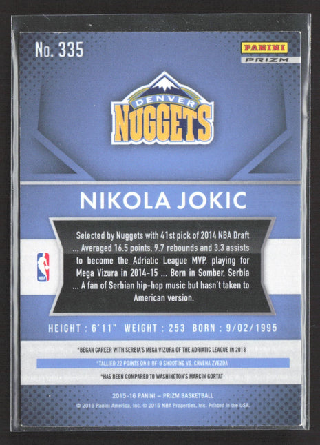 2015-16 Panini Prizm - Rookies Nikola Jokić #335 Red White & Blue Prizm (RC)