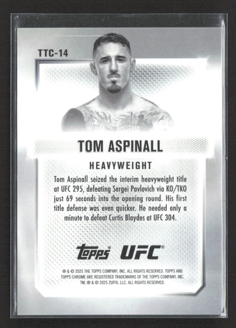 2025 Topps Chrome UFC - Top of the Class Tom Aspinall #TTC-14 Red White Blue /88