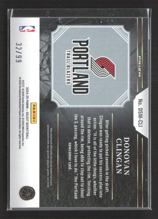 2024-25 Panini Select Draft Selections Donovan Clingan #DSM-CLI Purple Patch /99