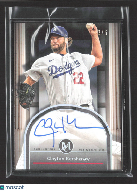 2024 Topps Museum Framed Auto Clayton Kershaw #FMA-CK Black Frame /5 Auto