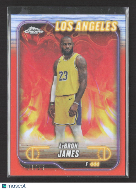 2024-25 Topps Chrome - LeBron James #22 Orange Refractor /25