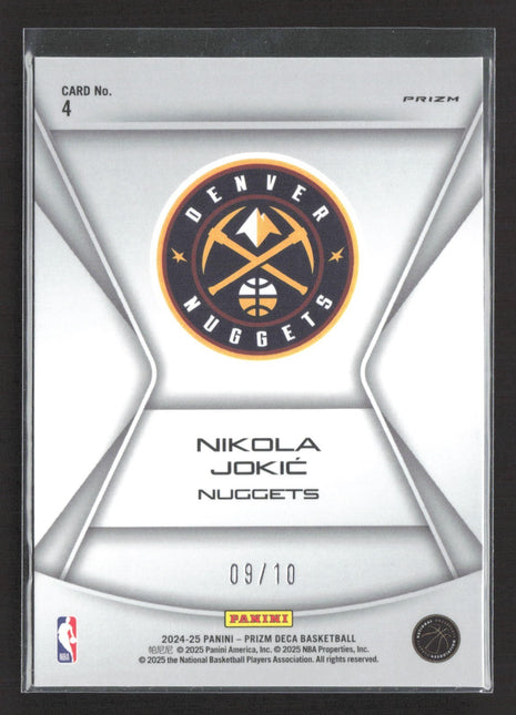 2024-25 Panini Prizm Nikola Jokic Finalists Gold Prizm /10 #4