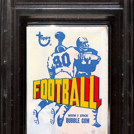 1973 Topps Football Wax Pack in 1972 Wrapper Psa 6